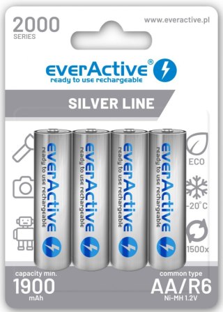 Akumulatorki AA / R6 Ni-MH everActive 2000mAh Silver Line (box 4 szt.)