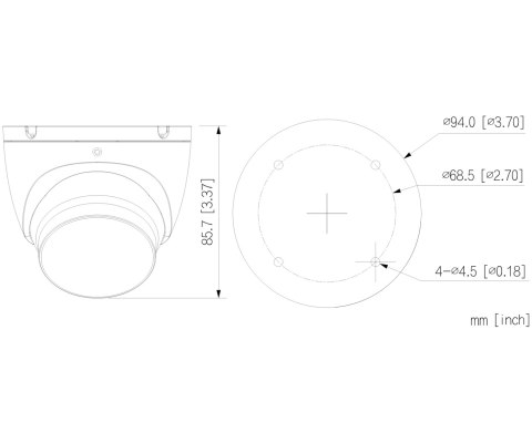 KAMERA AHD, HD-CVI, HD-TVI, PAL HAC-HDW1801TLM-IL-A-0280B-S3-DIP Smart Dual Light - 8 Mpx 4K UHD 2.8 mm DAHUA