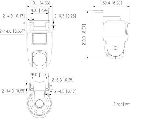 KAMERA PT IP OBROTOWA ZEWNĘTRZNA IPC-PTS1439B-E2-S-PV-0360B Smart Dual Light Active Deterrence - 4 Mpx 3.6 mm DAHUA