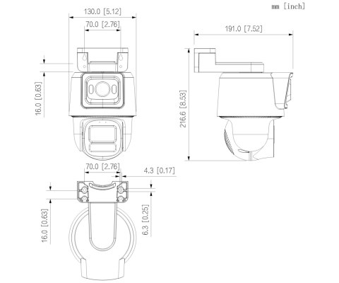 KAMERA PT IP OBROTOWA ZEWNĘTRZNA IPC-PTS2449C-4E3Z-S-PV-PRO WizColor Active Deterrence 2 Mpx, 4 Mpx DAHUA