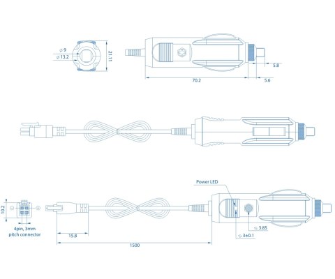 ZASILACZ SAMOCHODOWY PR2AM20M TELTONIKA