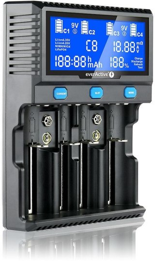 Ładowarka do akumulatorków cylindrycznych Li-ion oraz Ni-MH everActive UC-4200