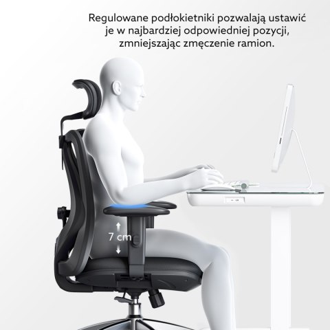 Fotel ergonomiczny ANGEL biurowy obrotowy eurOpa plus z podnóżkiem