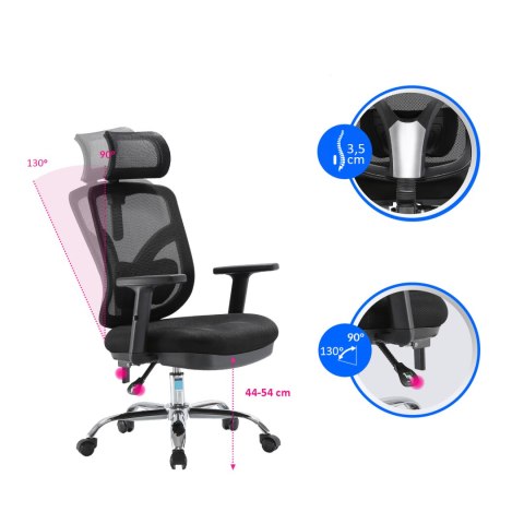 Fotel ergonomiczny ANGEL biurowy obrotowy jOkasta Szara