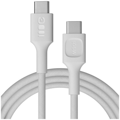 KABEL USB-C / USB-C Greencell PowerStream 200cm PD 100W biały w oplocie