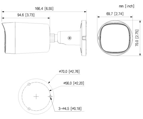 KAMERA AHD, HD-CVI, HD-TVI, PAL HAC-HFW1500RM-0280B-S3-DIP - 5 Mpx 2.8 mm DAHUA