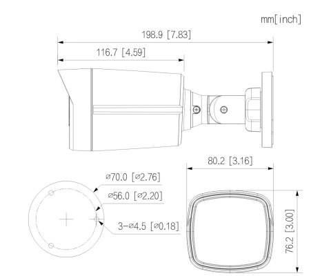 KAMERA AHD, HD-CVI, HD-TVI, PAL HAC-HFW1500TLM-0280B-S3-DIP - 5 Mpx 2.8 mm DAHUA