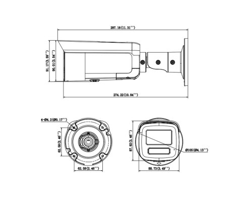 KAMERA IP DS-2CD2T43G2-LIZS2UY/SL(2.8/4MM) Smart Hybrid Light AcuSense - 4 Mpx 2.8 / 4 mm Hikvision