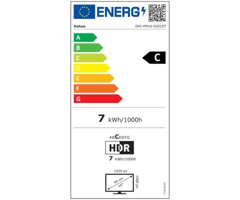PRZENOŚNY MONITOR DOTYKOWY HDMI, USB-C, AUDIO PM16-S201ST 15.6 " DAHUA