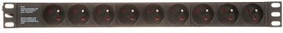 Listwa zasilająca 9 gniazd PD-9/R-IEC