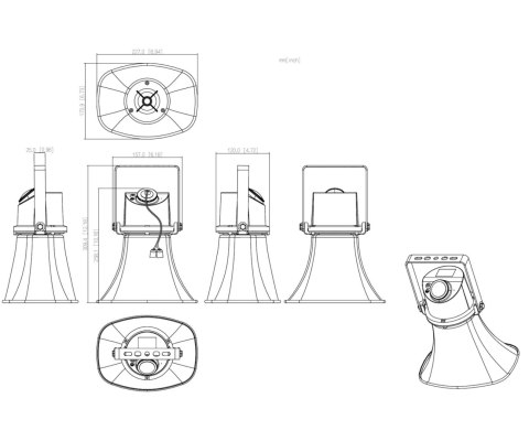 SIECIOWY GŁOŚNIK TUBOWY VCS-SH30 15 W IP66 DAHUA