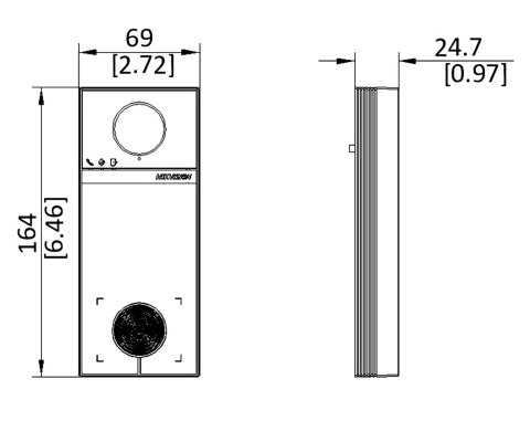 WIDEODOMOFON DS-KV6114-ME1 - 4 Mpx Hikvision