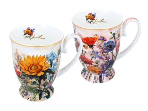 Kpl. 2 kubków w sercu - L. Lozano, Kwiaty polne (CARMANI)