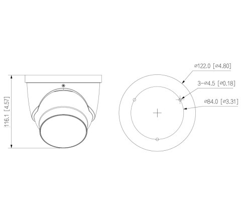 KAMERA IP IPC-HDW3849H-AS-PV-0280B-PRO-BLACK TiOC Full-Color - 8.3 Mpx 4K UHD 2.8 mm DAHUA