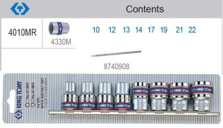 KOMPLET NASADEK 1/2 12-KĄTNE 8 SZTUK 10-22MM