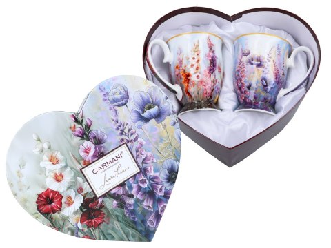 Kpl. 2 kubków w sercu - L. Lozano, Kwiaty polne (CARMANI)