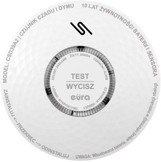 Czujnik czadu i dymu EURA CSD-39A2