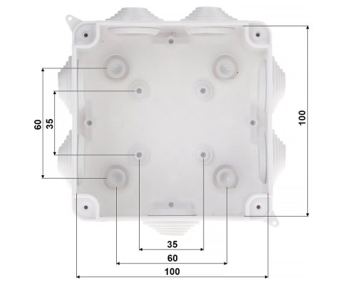 PUSZKA ODGAŁĘŹNA Z DŁAWNICAMI PKRA-100X100 DELTA Montage