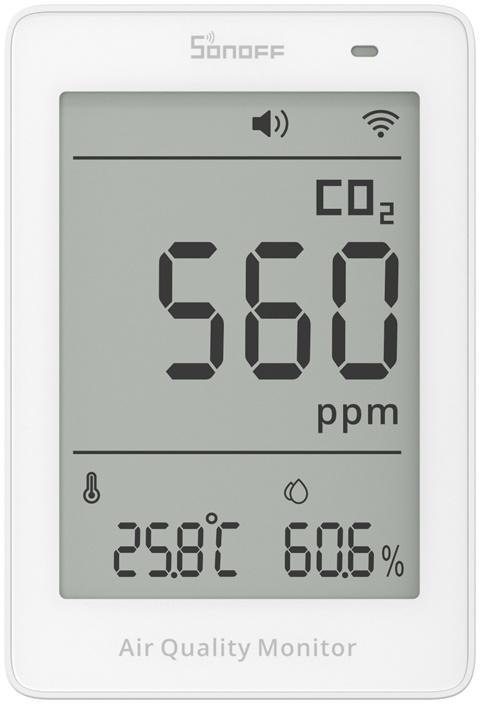Miernik jakości powietrza WiFi LCD Sonoff AirGuard CO2 SAWF-08P