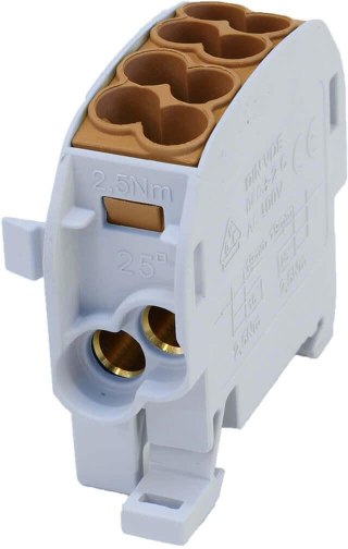 Blok rozdzielczy odgałęźny SCB 25 Al/Cu 80110 SIMBLOCK, brązowy 81501015