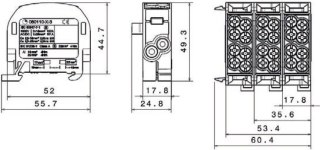 Blok rozdzielczy odgałęźny SCB 25 Al/Cu 80110 SIMBLOCK, czarny 81501007