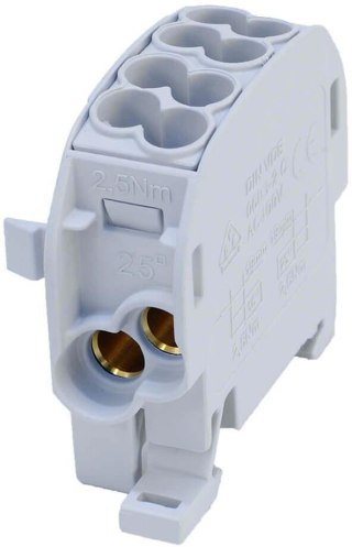 Blok rozdzielczy odgałęźny SCB 25 Al/Cu 80110 SIMBLOCK, szary 81501002