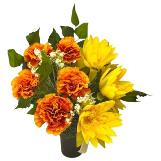 BUKIET WKŁAD DO WAZONU KWIATY NA CMENTARZ WZÓR JESIENNY