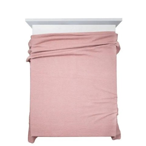 CIEPŁY Koc AMBER bawełna 200 cm x 220 cm odcienie różowego