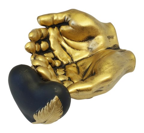 SERCE NA DŁONIACH FIGURKA GIPSOWA