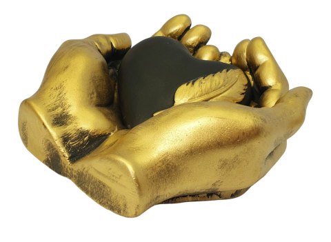 SERCE NA DŁONIACH FIGURKA GIPSOWA