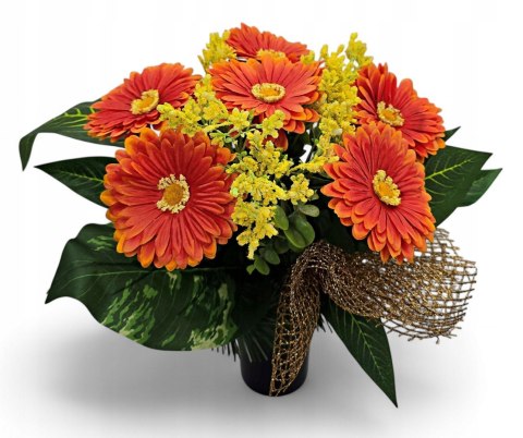 BUKIET WKŁAD NA CMENTARZ KWIATY DZIEŃ MAMY STROIK WIĄZANKA GERBERY NA GRÓB