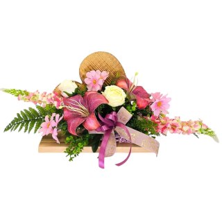 STROIK KWIATY SERCE NA CMENTARZ GRÓB DLA MAMY BABCI CÓRKI ROCZNICA ŚMIERCI