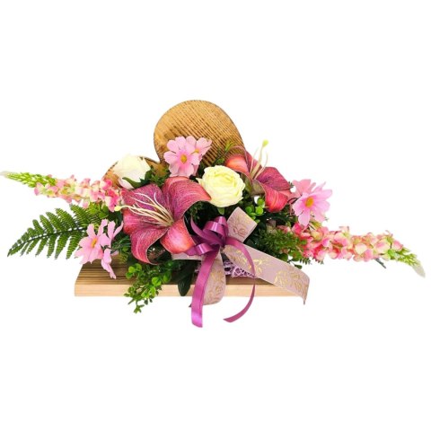 STROIK KWIATY SERCE NA CMENTARZ GRÓB DLA MAMY BABCI CÓRKI ROCZNICA ŚMIERCI