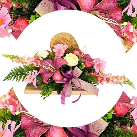 STROIK KWIATY SERCE NA CMENTARZ GRÓB DLA MAMY BABCI CÓRKI ROCZNICA ŚMIERCI