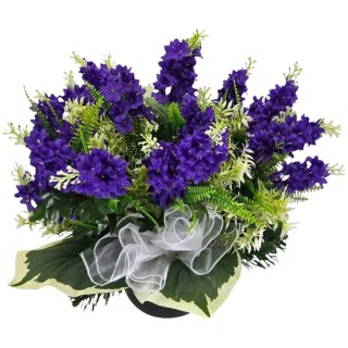 STROIK NA CMENTARZ WZÓR WIOSENNY KWIATY BZU NA GRÓB POMNIK BEZ