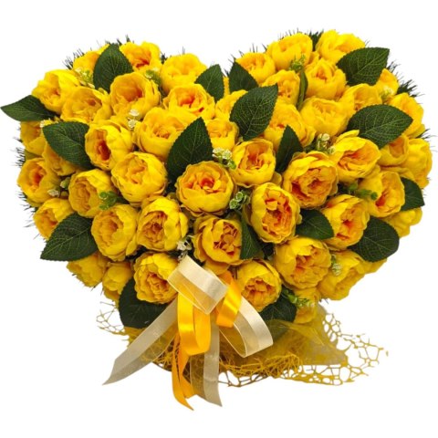 STROIK NA POMNIK SERCE XL KOMPOZYCJA KWIATOWA NA GRÓB