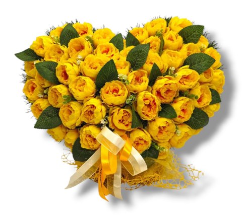 STROIK NA POMNIK SERCE XL KOMPOZYCJA KWIATOWA NA GRÓB