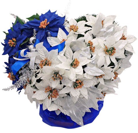 STROIK ŚWIĄTECZNY SERCE XL NA CMENTARZ GRÓB GWIAZDA BETLEJEMSKA