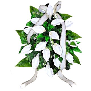 WIENIEC NA POGRZEB BIAŁE KWIATY NA GRÓB OSTATNIE POŻEGNANIE