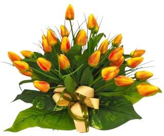 WIOSENNY STROIK NA CMENTARZ KWIATY NA GRÓB POMNIK Z OBCIĄŻENIEM TULIPANY