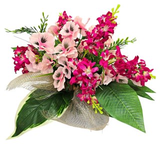 WIOSENNY STROIK NA CMENTARZ KWIATY NA GRÓB POMNIK Z OBCIĄŻENIEM