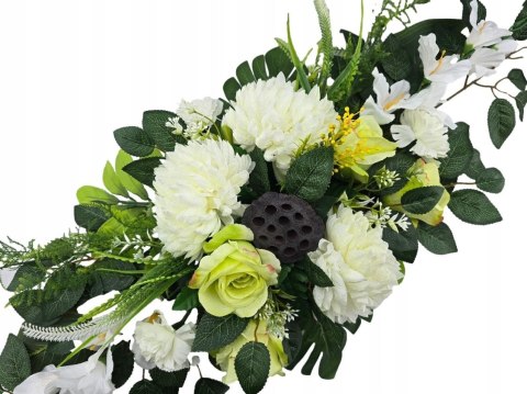 KOMPOZYCJA NAGROBNA KWIATOWA STROIK GRÓB WIĄZANKA CHRYZANTEMY NA CMENTARZ