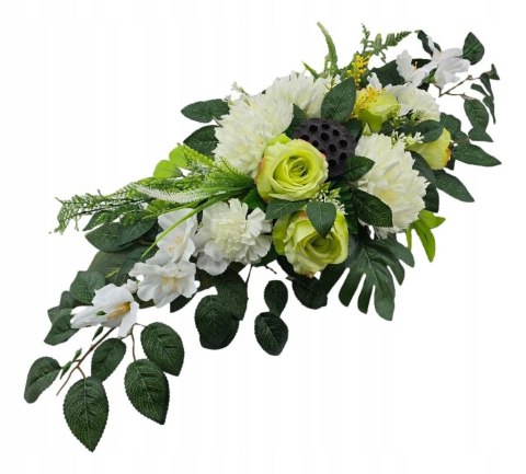 KOMPOZYCJA NAGROBNA KWIATOWA STROIK GRÓB WIĄZANKA CHRYZANTEMY NA CMENTARZ