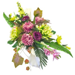 KPL. STROIK BUKIET NA CMENTARZ SZTUCZNE KWIATY NA GRÓB KOMPOZYCJA KWIATOWA