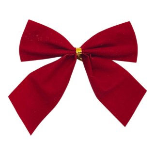 Kokarda mini czerwona welurowa matowa