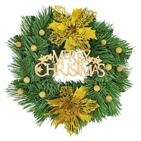 Wianek świąteczny Wesołych Świąt stroik na drzwi stół dekoracja handmade