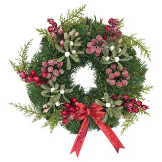 Wianek świąteczny na Boże Narodzenie stroik na drzwi stół handmade 30cm