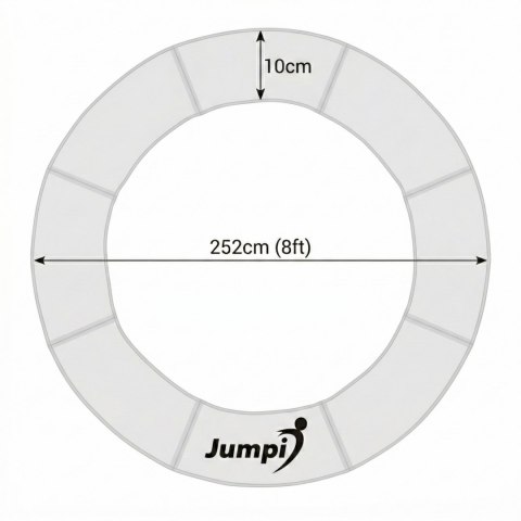 Osłona na sprężyny do trampoliny 8 FT 252 cm JUMPI