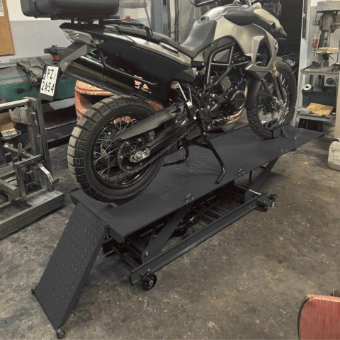 Podnośnik motocyklowy platforma podnośnik hydrauliczny 464 kg stabilny