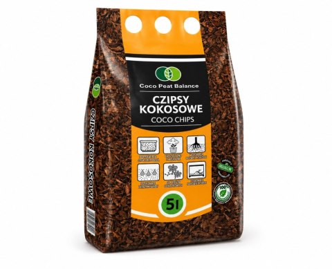 Chipsy Kokosowe 5L BIOVITA Podłoże Naturalne Coco Chips do Roślin Storczyków